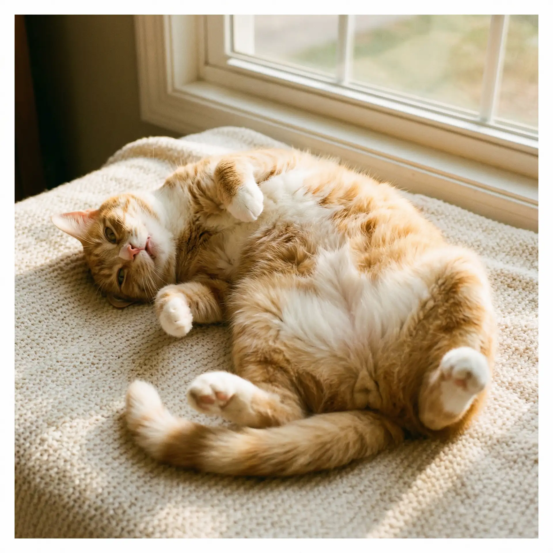 猫咪仰躺露出肚皮 - 快播app下载